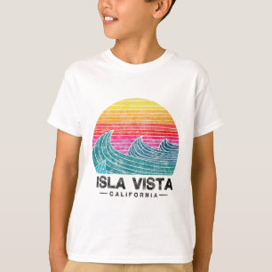 Camiseta Isla Vista olas de surf playa retro California Su