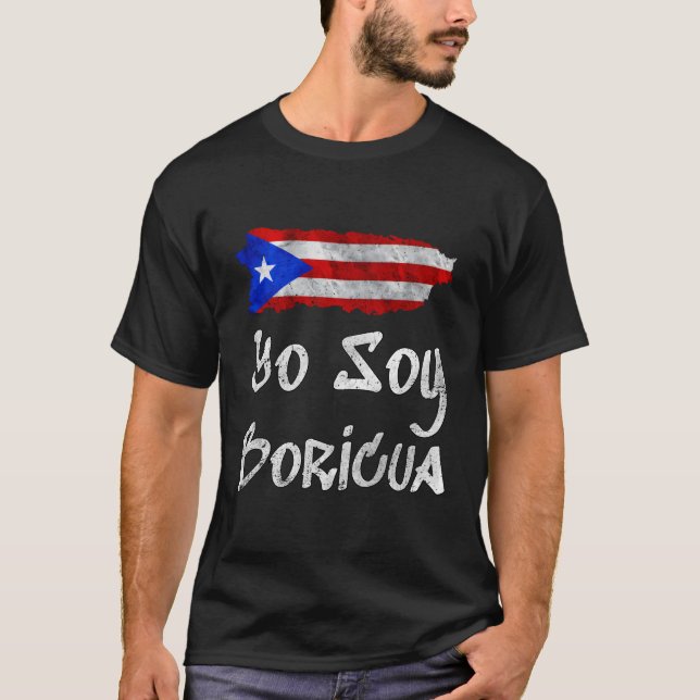 Camiseta Isla Yo Soy Boricua Bandera De Puerto Rico Taino (Anverso)