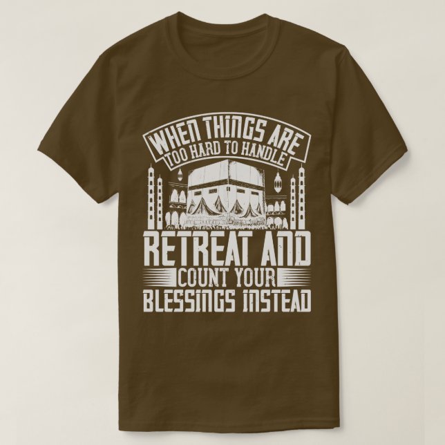 Camiseta Islam cuando las cosas son demasiado difíciles de  (Diseño del anverso)