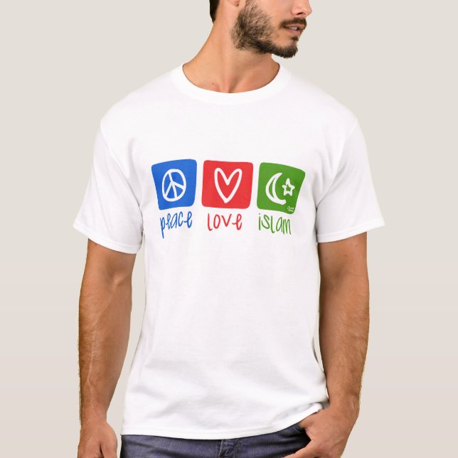 Camiseta Islam del amor de la paz (hor) (Anverso)