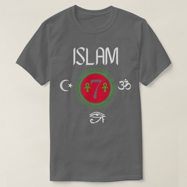 Camiseta Islam - dioses y tierras ocultan la Alá de la cien (Diseño del anverso)