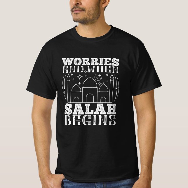 Camiseta Islam - Las Preocupaciones Terminan Cuando Comienz (Anverso)