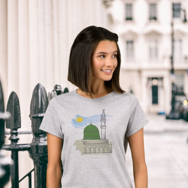 Camiseta islámica de mujeres: Masjid an-Nabawi y p (Subido por el creador)