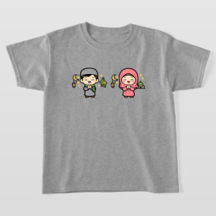 Camiseta Islámica de Niño y Niña Musulmán Lindo de