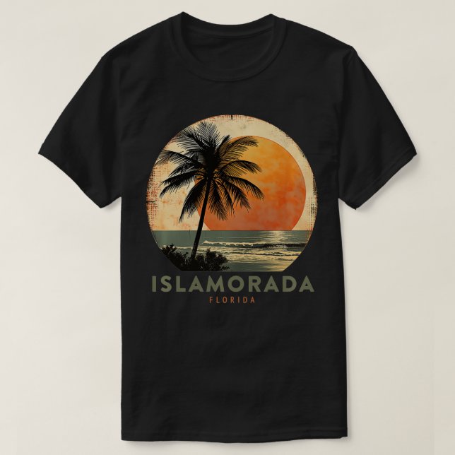 Camiseta Islamorada FL Florida Claves de la Playa del Árbol (Diseño del anverso)