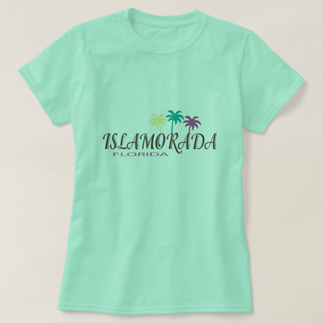 Camiseta Islamorada la Florida con las palmeras (Diseño del anverso)