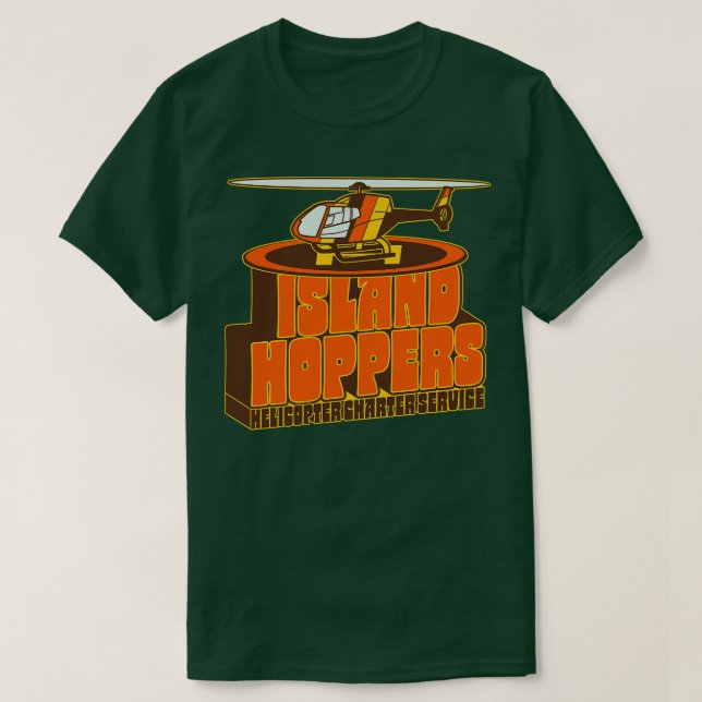 Camiseta Island Hoppers Helicopter Charter Service (Diseño del anverso)