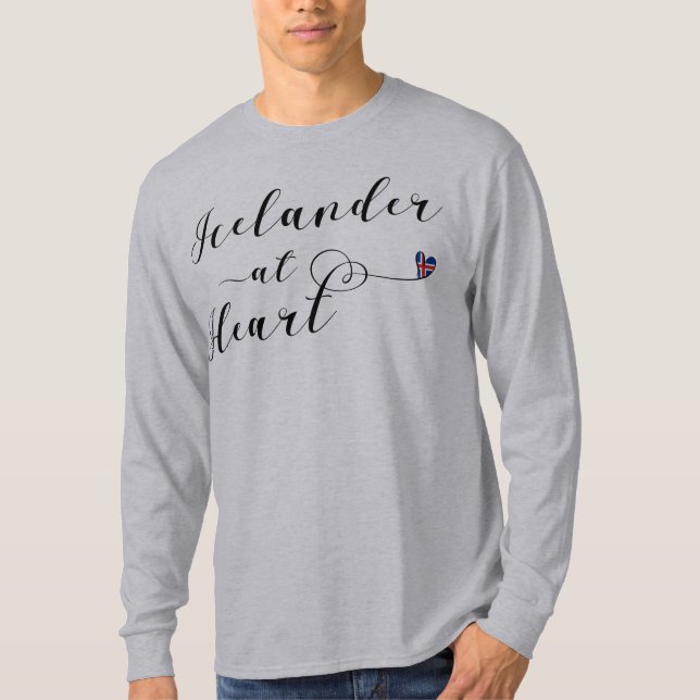 Camiseta Islandés en Heart T-Shirt, Islandia (Anverso)