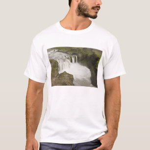 Camiseta Islandia. Catarata Hafragilsfoss en