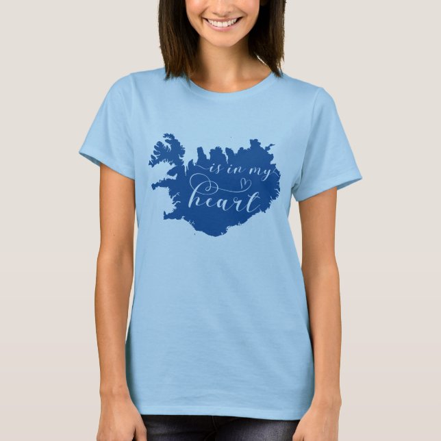 Camiseta Islandia está en mi corazón (Anverso)