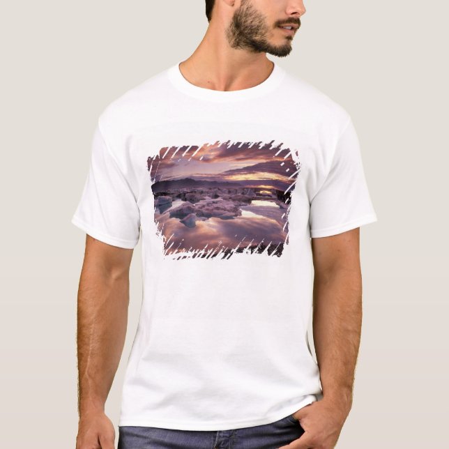 Camiseta Islandia, laguna Jokulsarlon, paisaje (Anverso)