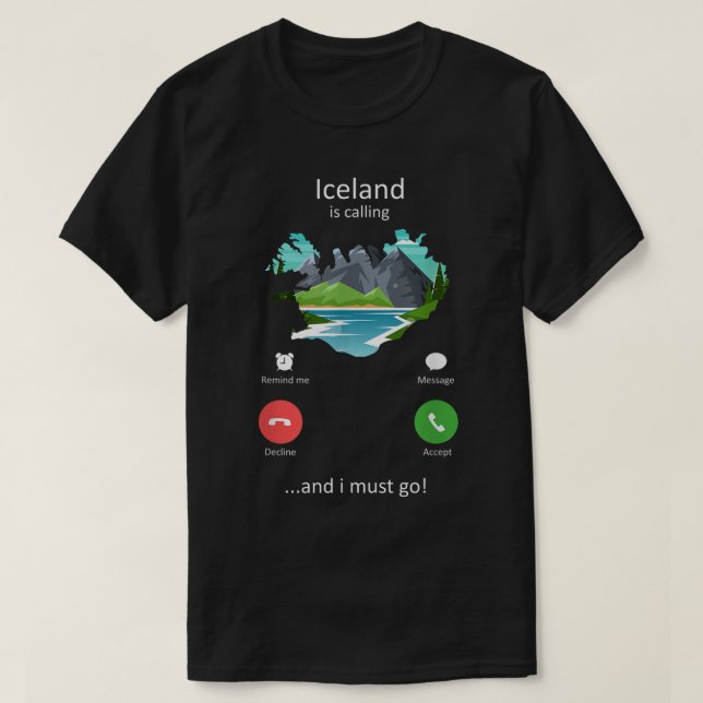 Camiseta Islandia llama y debo irme a Islandia graciosa (Diseño del anverso)