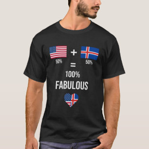 Camiseta Islandia Usa Banderas Fabulous Media Ame Islandesa