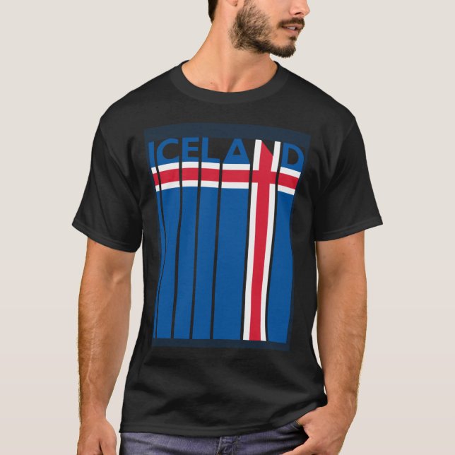 Camiseta Islandia Vintage Bandera Islandesa Vacaciones (Anverso)