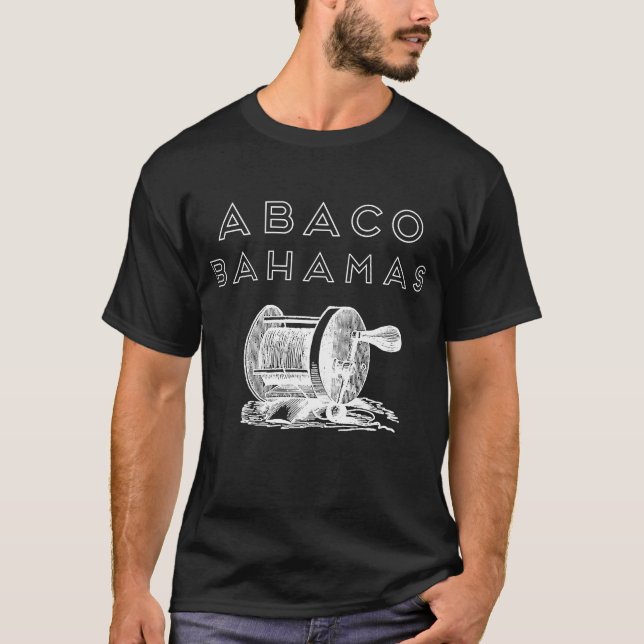 Camiseta Islas Abaco Bahamas vacaciones de pesca en alta ma (Anverso)