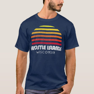 Camiseta Islas Apostales Wisconsin Retro Sunset