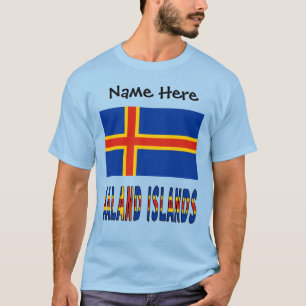Camiseta Islas Ashland Bandera Ålander Personalizada