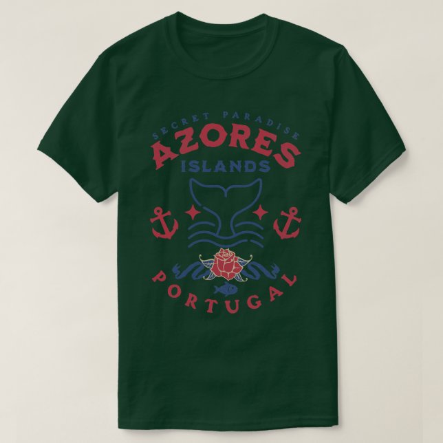 Camiseta Islas Azores Paraíso Secreto de Portugal (Diseño del anverso)