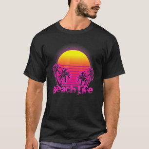 Camiseta Islas Beach Life Electro Retro Sunset Love Cali