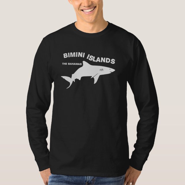 Camiseta Islas Bimini - Buceo de tiburones en Bahamas (Anverso)