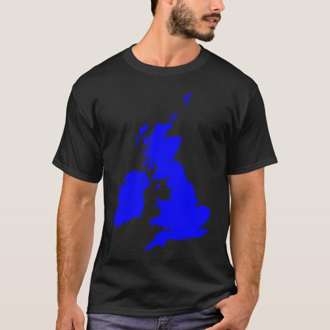 Camiseta Islas Británicas en azul (Anverso)