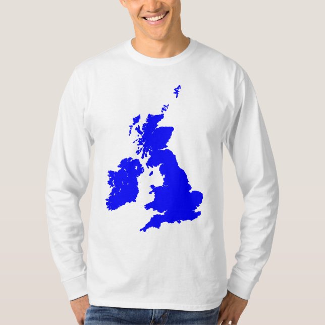 Camiseta Islas Británicas en azul (Anverso)