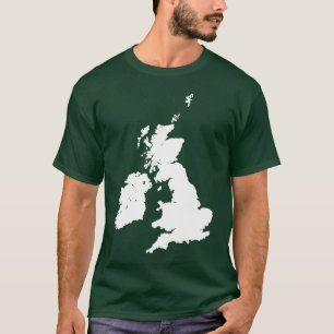 Camiseta Islas británicas en blanco