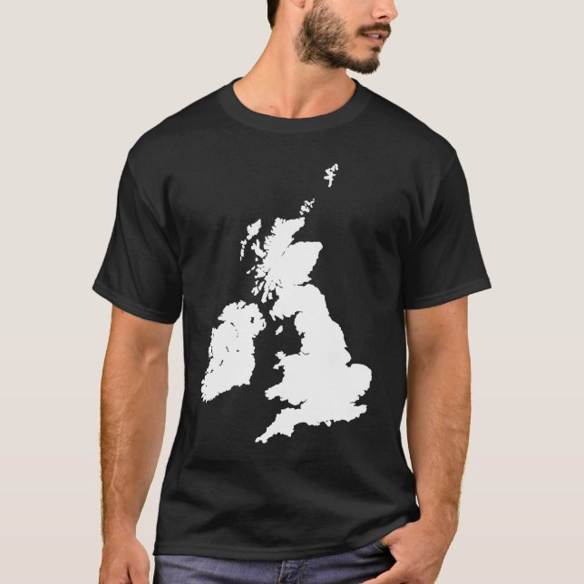 Camiseta Islas Británicas en Blanco (Anverso)