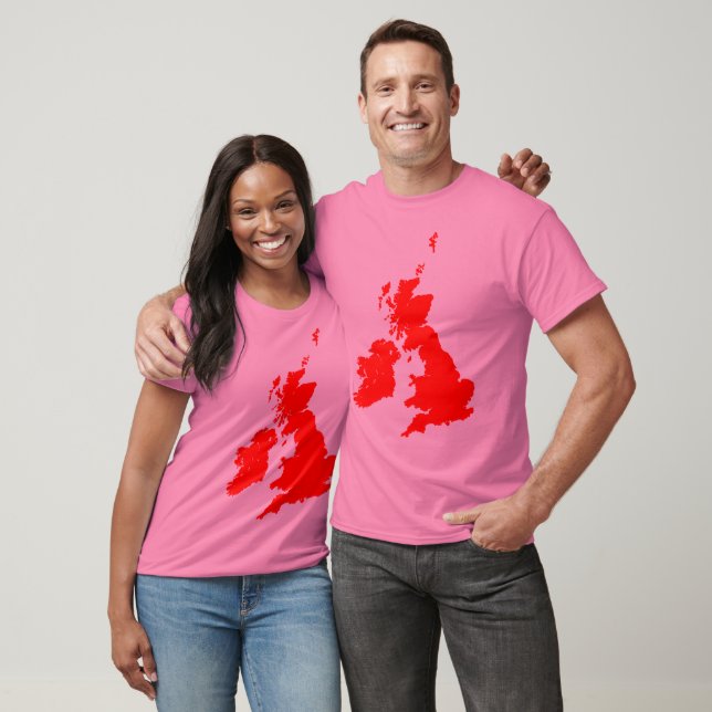 Camiseta Islas Británicas en rojo (Unisexo)