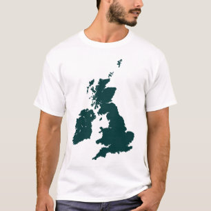 Camiseta Islas Británicas en verde oscuro