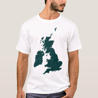Camiseta Islas Británicas en verde oscuro