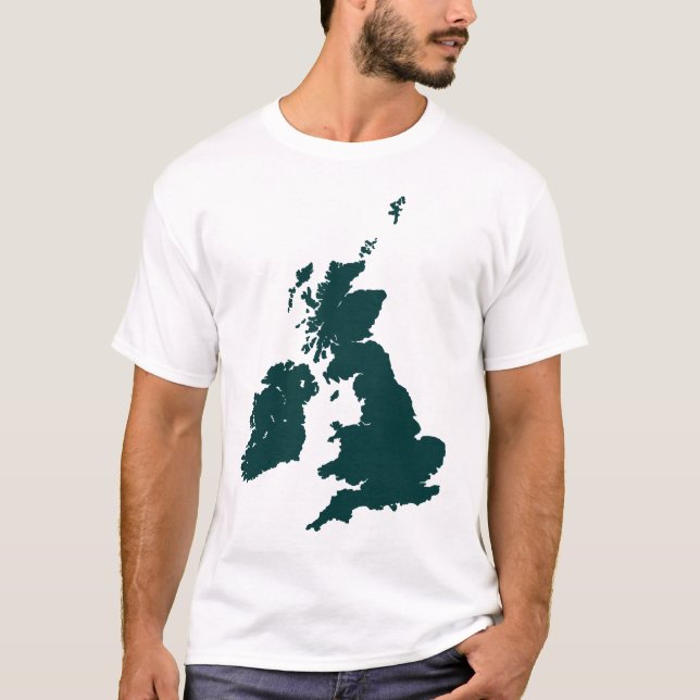 Camiseta Islas Británicas en verde oscuro (Anverso)