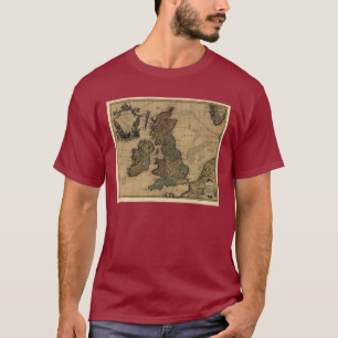 Camiseta Islas Britanniques, de Les mapa 1700's