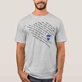Camiseta Islas Cabo Verde Escudo de bandera T-Shirt
