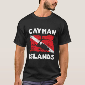 Camiseta Islas Caimán Bandera De Buceo Scuba Regalos Para C