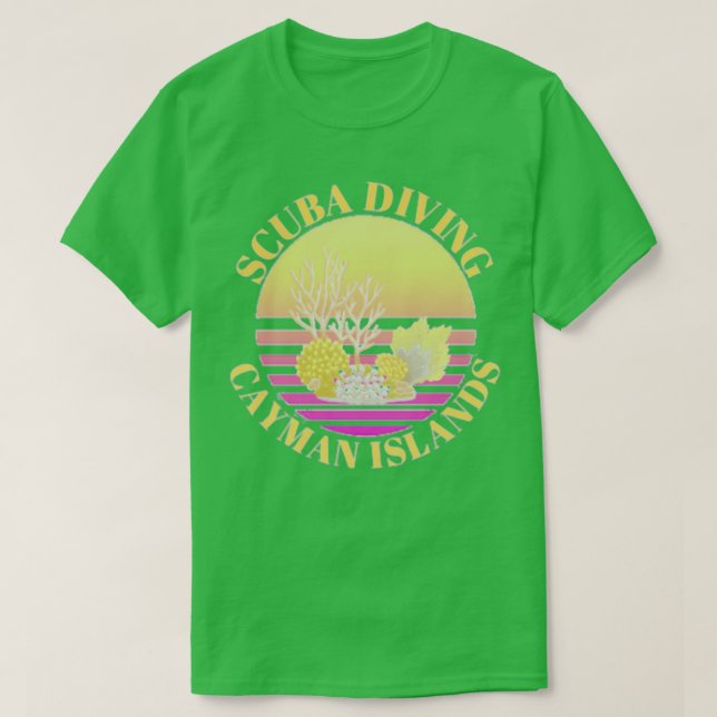 Camiseta Islas Caimán con buceo Scuba (Diseño del anverso)