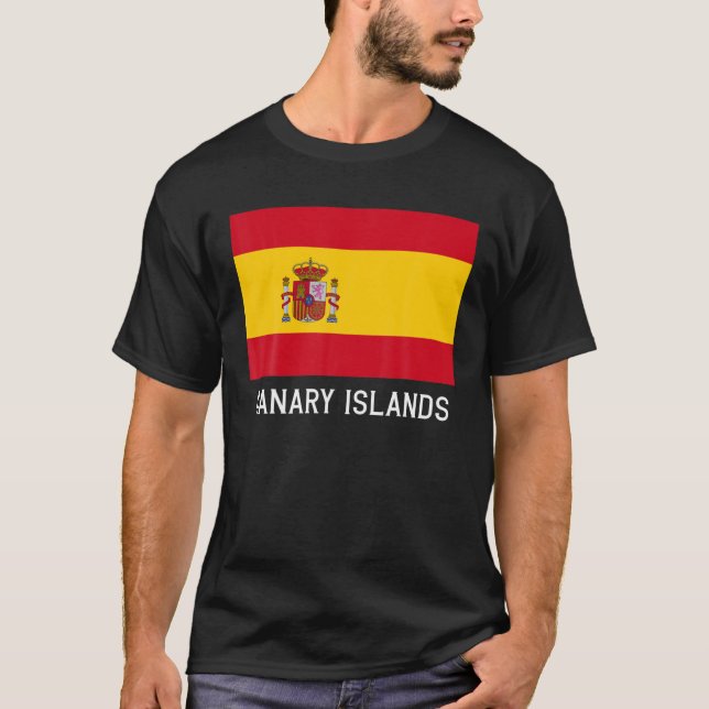 Camiseta Islas Canarias Bandera Española Emblem Escudo Band (Anverso)