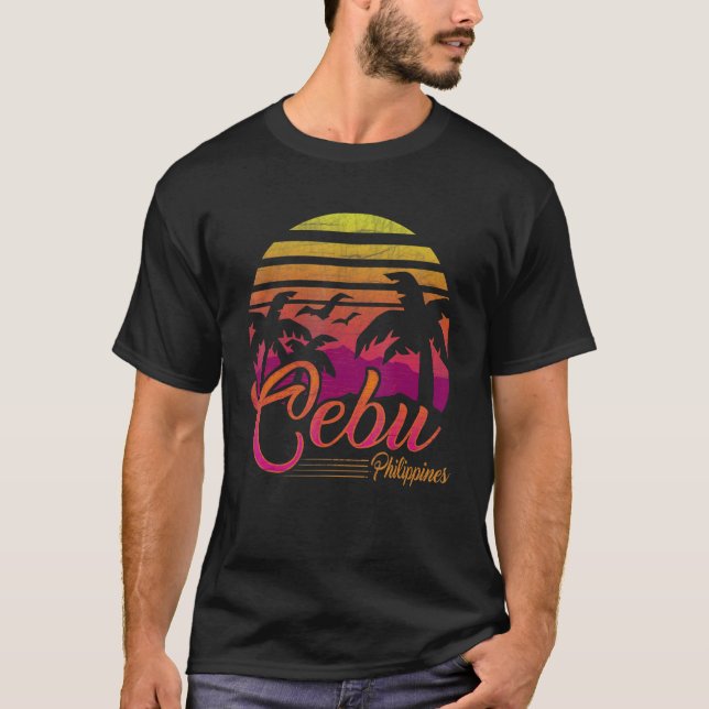 Camiseta Islas Cebú Filipinas Beach Sunset Island Tr (Anverso)