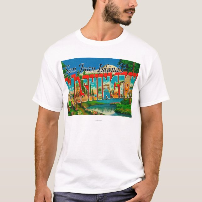 Camiseta Islas de San Juan, letra de WashingtonLarge (Anverso)
