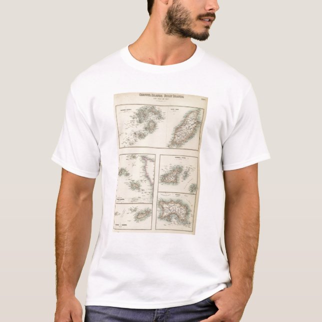 Camiseta Islas del Canal, islas de Scilly, e isla del (Anverso)