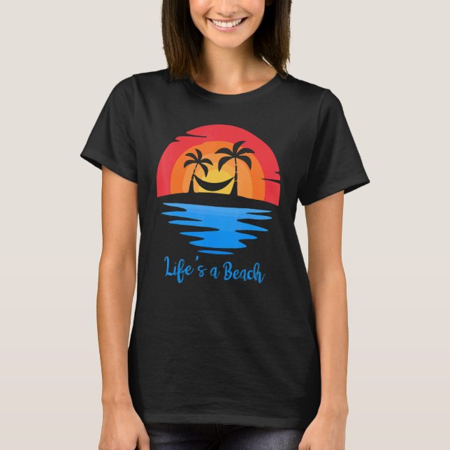 Camiseta Islas del Caribe Holiday Dreams Palm Beach Sunset (Anverso)