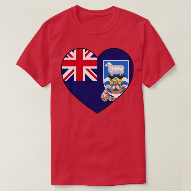 Camiseta Islas Falkland del Corazón (Diseño del anverso)