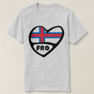 Camiseta Islas Feroe Código de país Bandera Insignia de alf