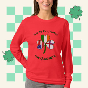 Camiseta Islas Feroe Trébol Personalizado Americano Irlandé
