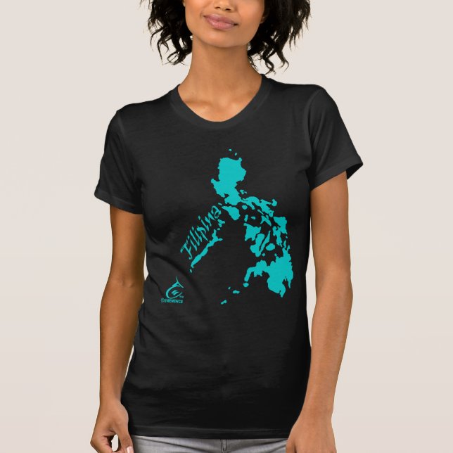 Camiseta Islas filipinas de la filipina verde azuladas (Anverso)
