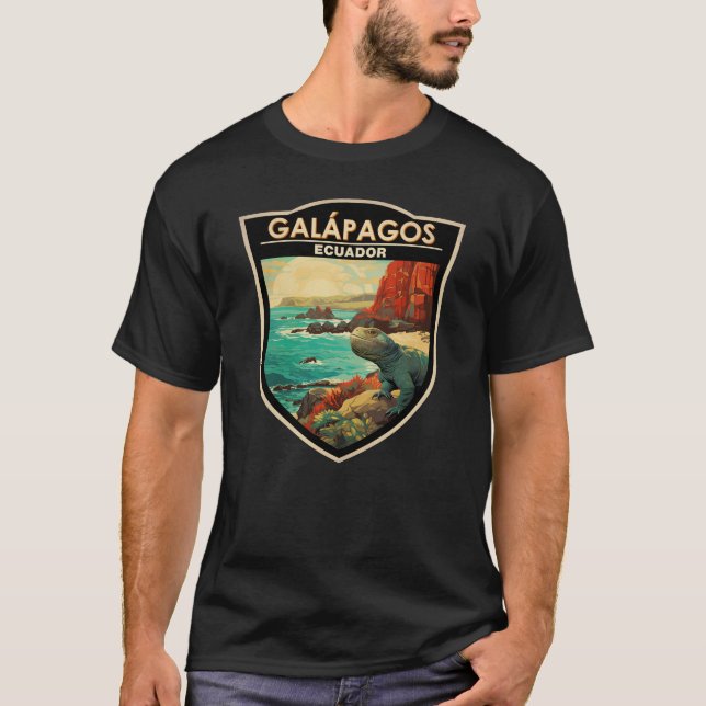 Camiseta Islas Galápagos: Vintage de arte de viajes (Anverso)