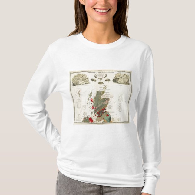 Camiseta Islas geológicas, paleontológicas de Británicos (Anverso)