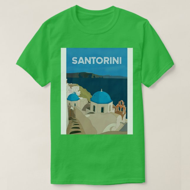 Camiseta Islas Griegas de Santorini (Diseño del anverso)