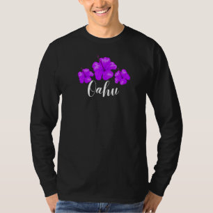 Camiseta Islas Hawái Oahu Hibiscus Flor Hawaii Surf