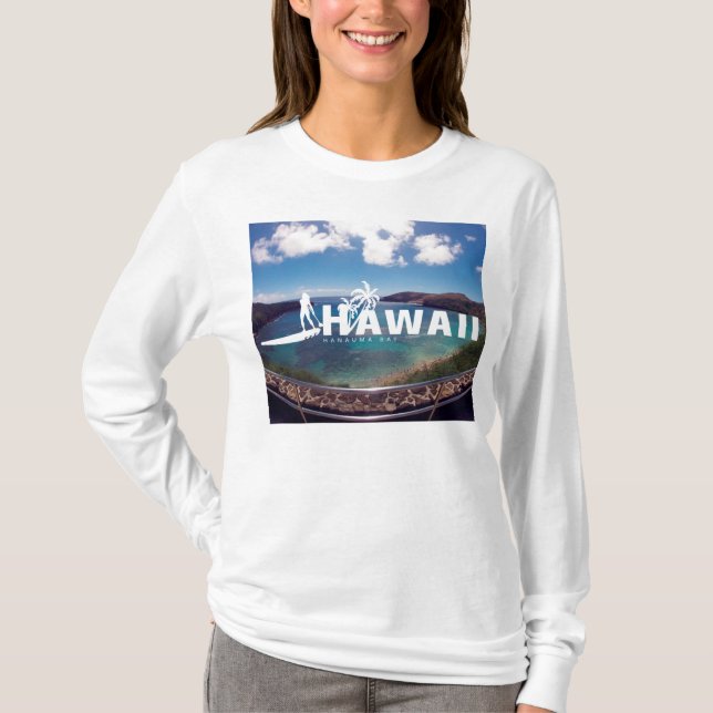 Camiseta Islas Hawaii Aloha se levantan para remar (Anverso)